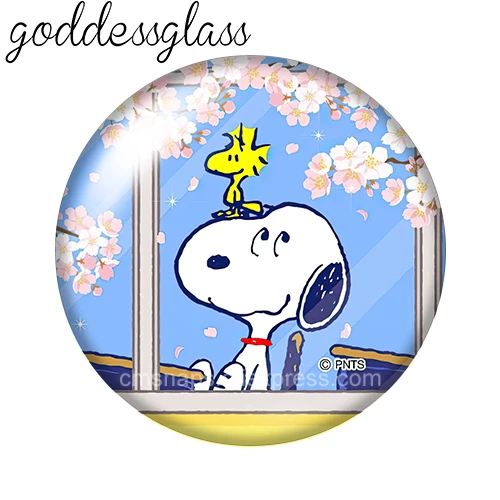 Фото MINISO Snoopy виолончель мороженое Fun 10 шт. смешанные кнопки 12 мм/18 мм для браслетов с кнопками 12 мм/18 мм DIY оснастка ювелирный брелок №5
