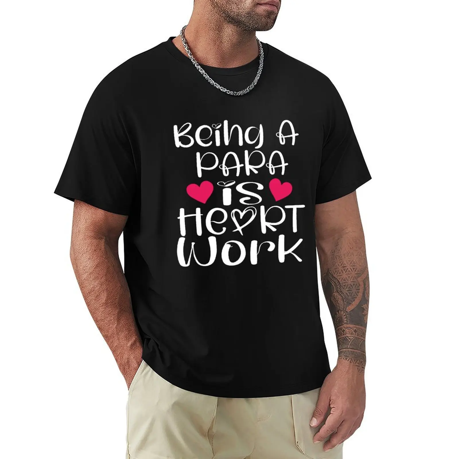 Футболка мужская с надписью «Be a Para is Heart Work»