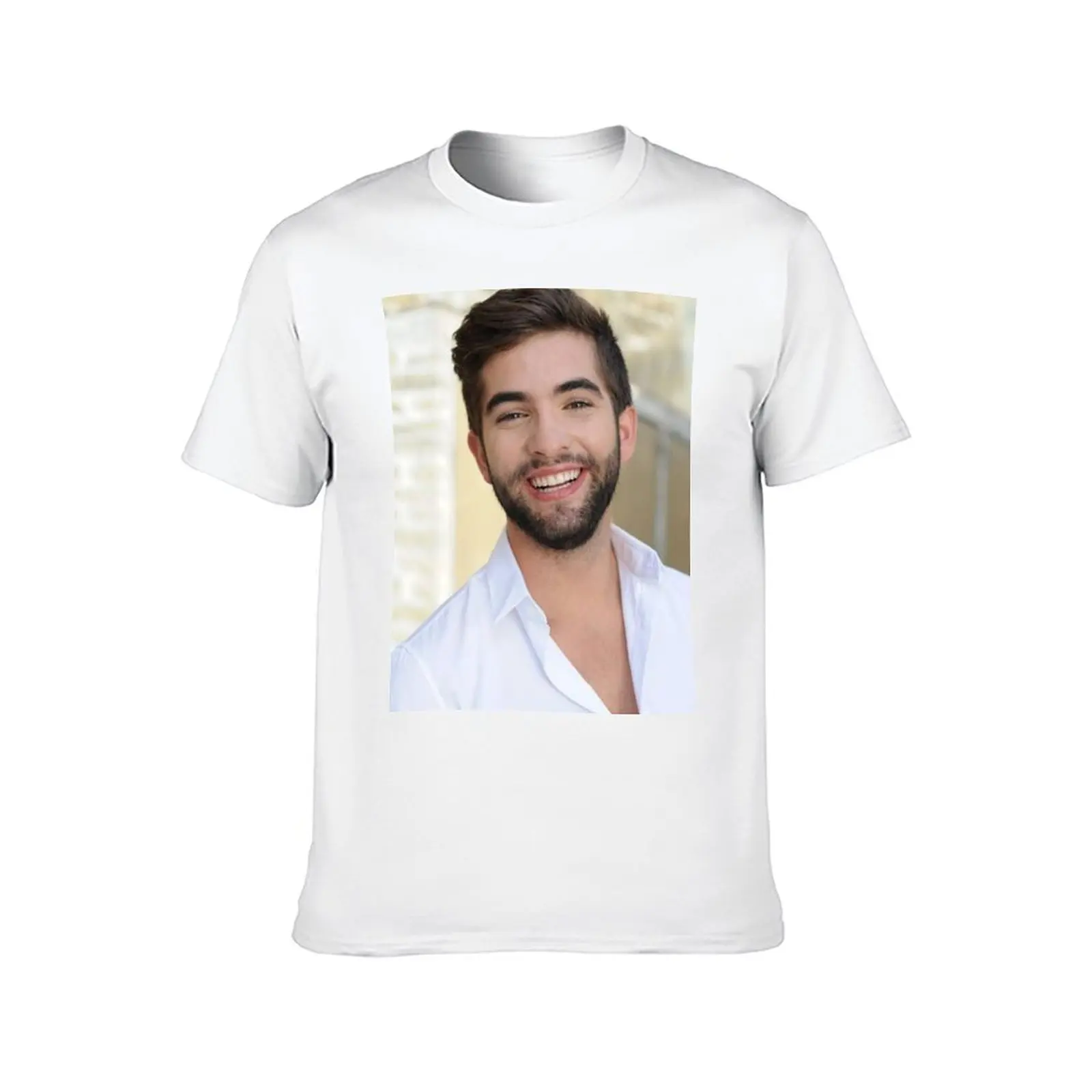 Фото Kendji Girac красивая футболка для мужчин, облегающая футболка, мужская роскошная футболка №2