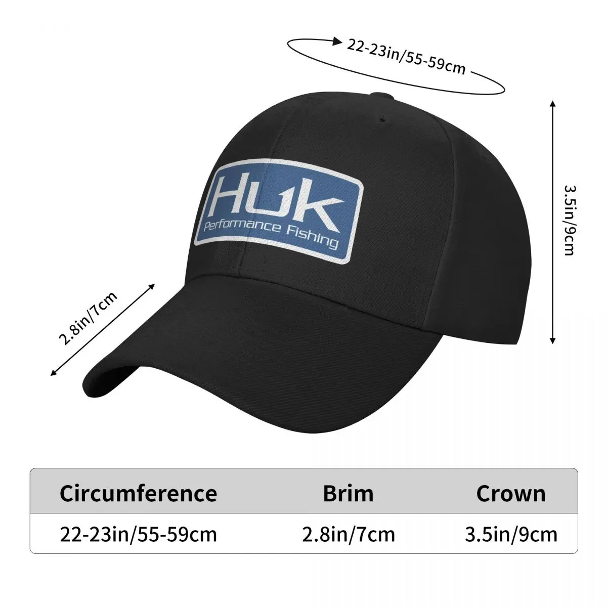 Кепка с логотипом HUK Performance для рыбалки, мужские бейсболки, бейсболка, мужская бейсболка, фуражка, мужская шляпа (art.: 3920cde63cd6b) - 3920cde63cd6b