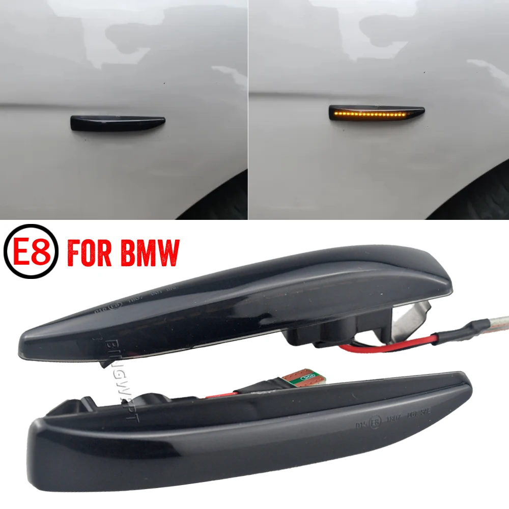2 шт. для BMW 7 серии E65 E66 E67 E68 2002-2008 светодиодные боковые габаритные огни динамический указатель поворота боковой повторитель лампы панели лампы