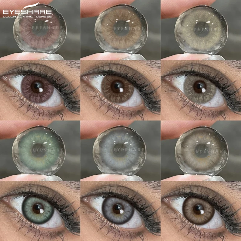 EYESHARE красочные контактные линзы 1 пара для глаз модные красивые линзы коричневые линзы серые контактные линзы ежегодные зеленые Pupilentes