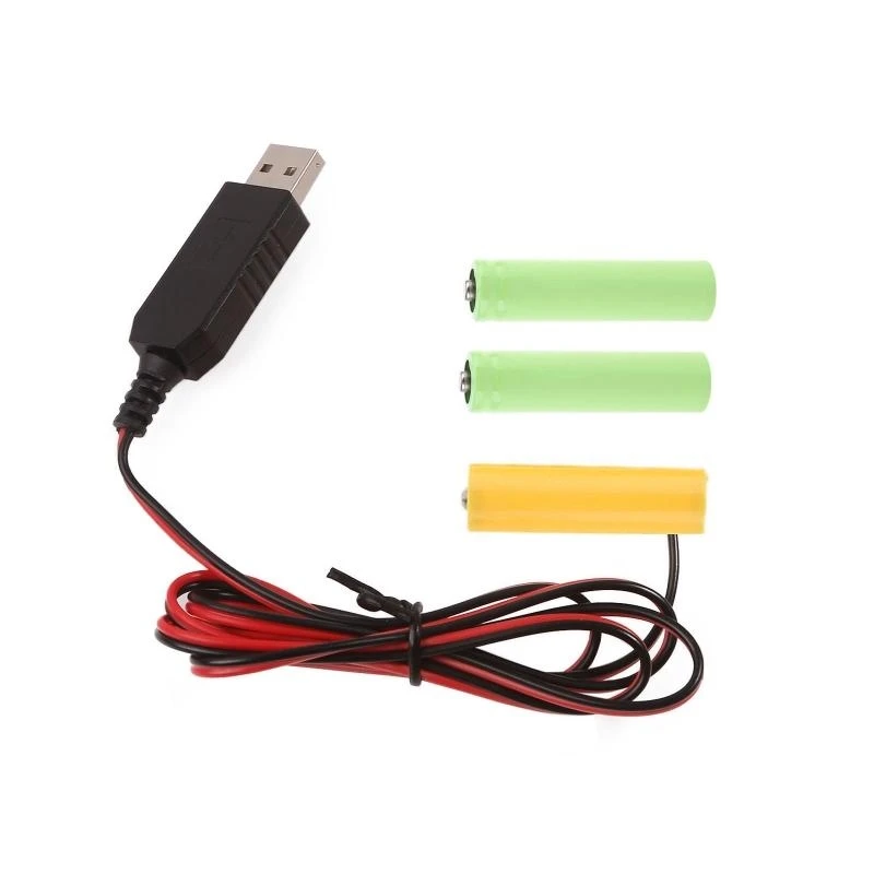 1 набор 4,5 В AA Фальшивая батарея USB-питания кабеля кабеля Длительное питание замена питания для батарей 3X AA LR6