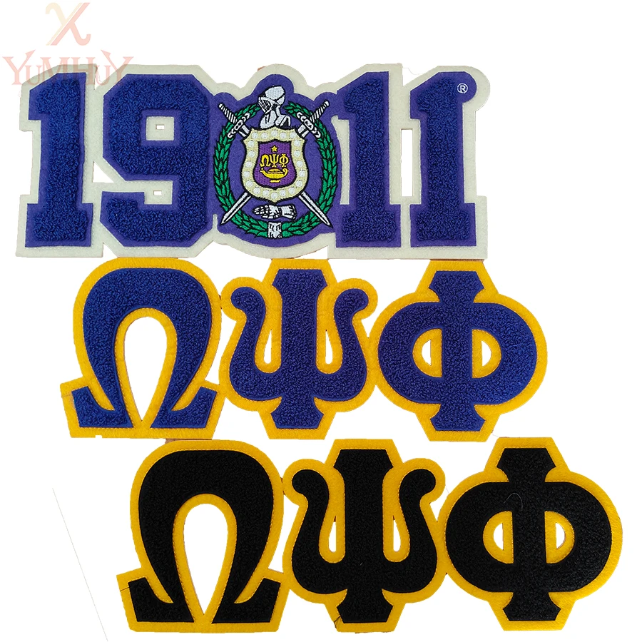 Нашивка с вышивкой из синели, с 1911 года, Sorority Omega Psi Phi,11 дюймов