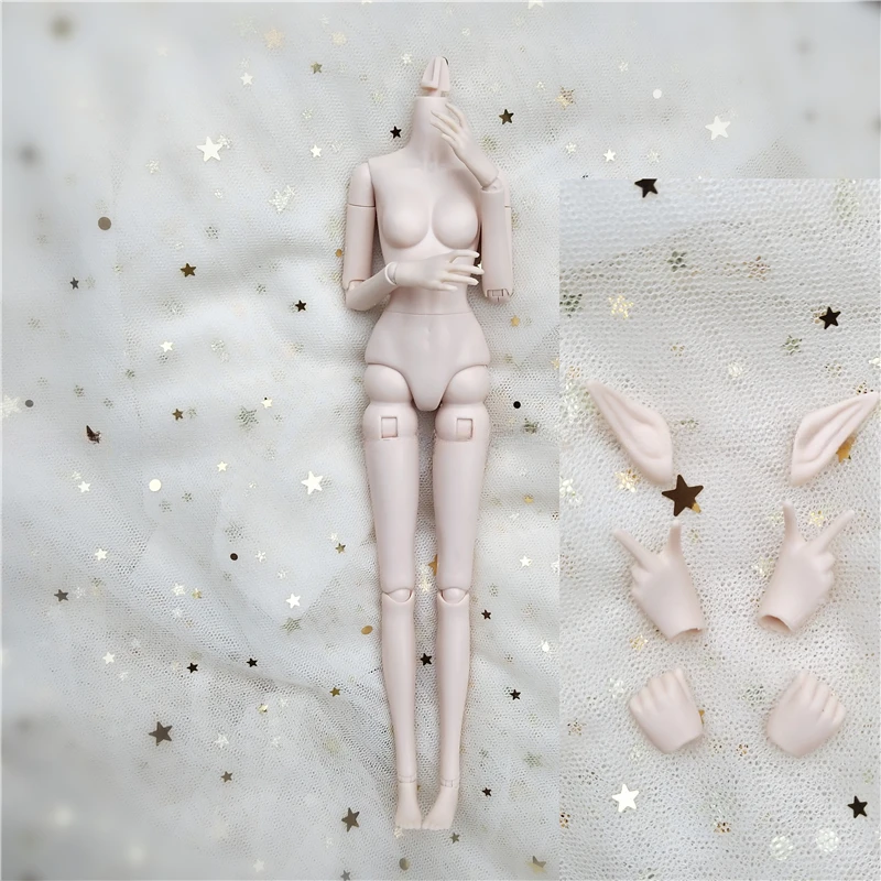 Фото 6-точечная мультяшная кукла, 26 суставов, съемная, без макияжа, простое тело, голова, открытая крышка, изменение глазных яблок, сменный макияж, аксессуары «сделай сам» №4