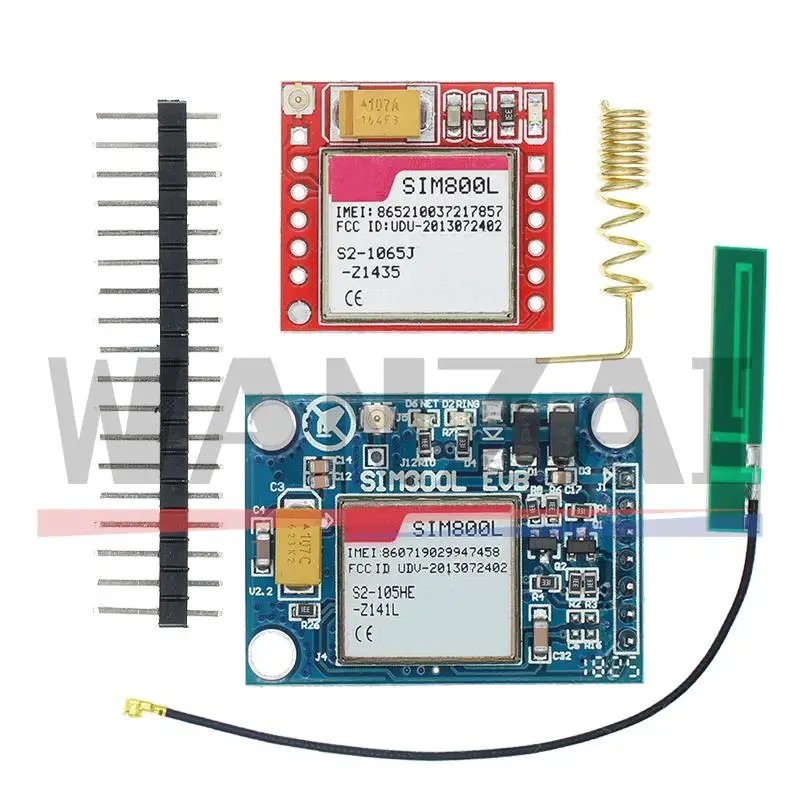 Наименьший SIM800L GPRS GSM модуль Micro SIM карта основная плата четырехдиапазонный TTL последовательный порт для Arduino