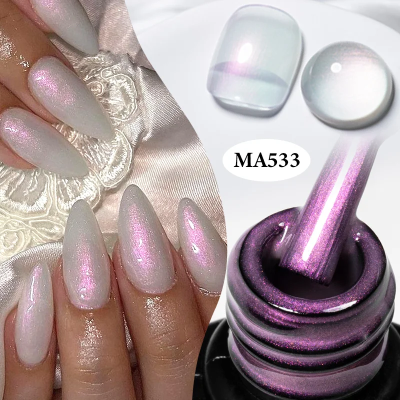 MEET ACROSS 7 мл Aurora Moonlight White Series Гель-лак для ногтей Желе Прозрачный цвет мечты Гель-лак для дизайна ногтей Маникюр