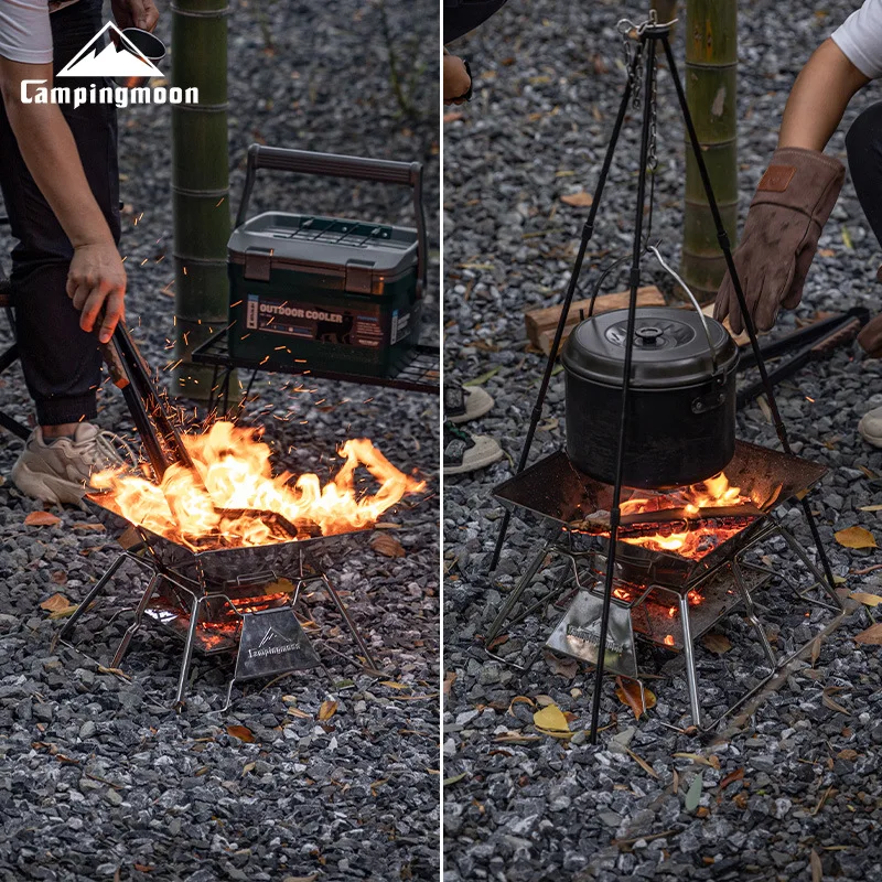 Фото Кемпинг Пикник Барбекю Гриль Campingmoon MT-2 Портативная складная угольная печь для 2-3 человек №4