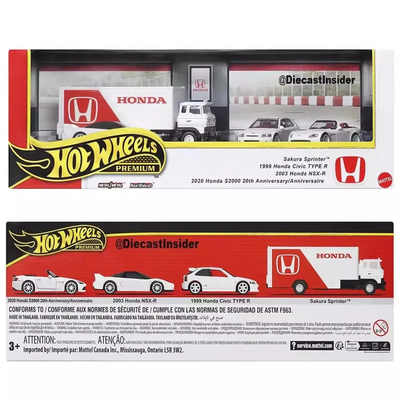 Фото Новый 1/64 Hot Wheels Premium Honda Garage Series Car Honda Civic Type R NSX-R Модель Коллекционные игрушки Подарок на день рождения на заказ №2