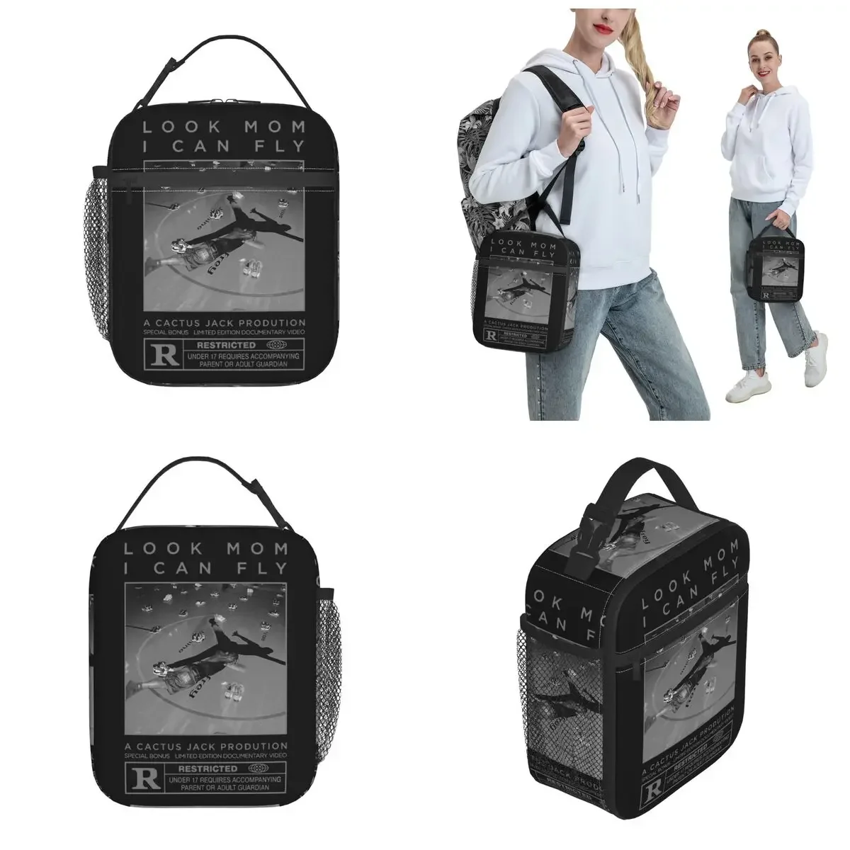 Фото Travis Look Mom I Can Fly Scotts Термоизолированные сумки для обеда для школы Портативные сумки-контейнеры для еды Термохолодильник Ланч-боксы №2