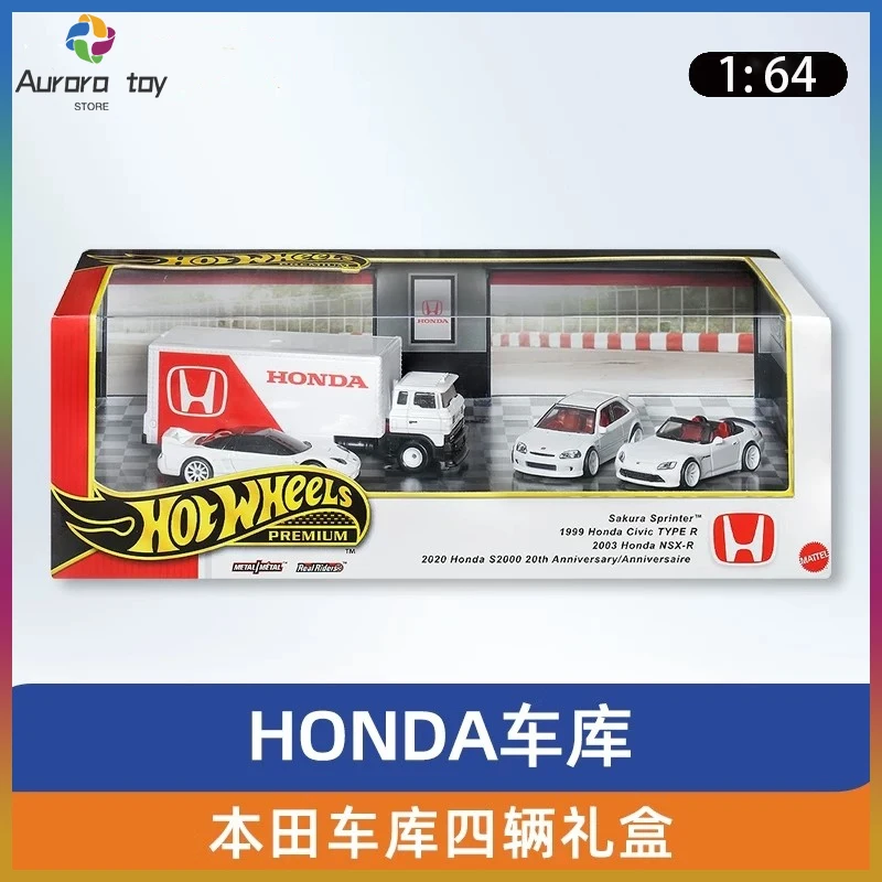 Новый 1/64 Hot Wheels Premium Honda Garage Series Car Honda Civic Type R NSX-R Модель Коллекционные игрушки Подарок на день рождения на заказ