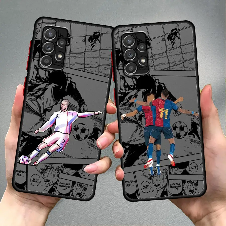 Фото Мягкий чехол для Samsung Galaxy A22 A24 A21s A35 A36 A73 A52 A56 A25 A26 A54 A53 A34 Футбол Спорт Аниме Мода №2