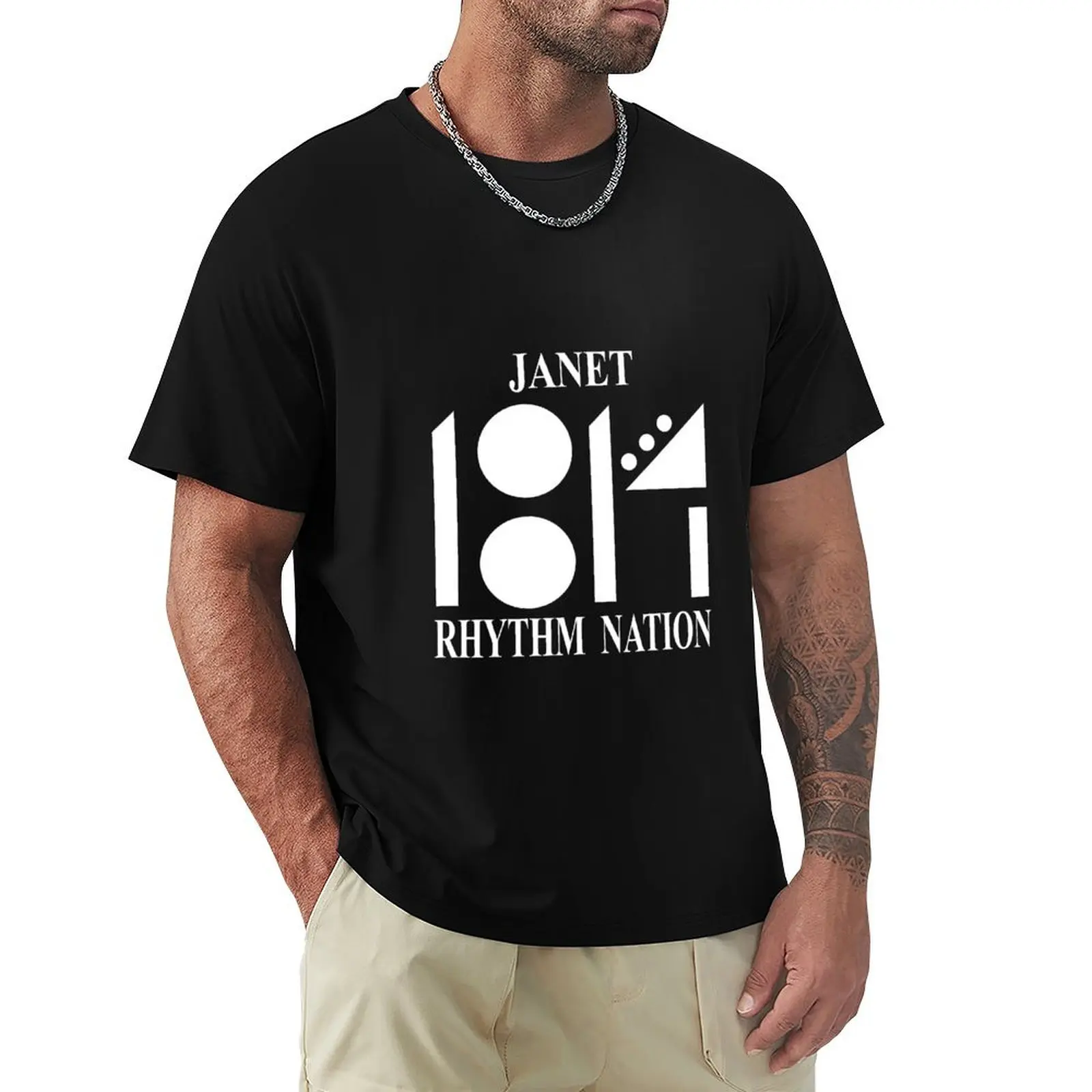 Фото Футболка Rhythm Nation 1814 (Janet Jackson) однотонная мужская футболка с короткими рукавами №3