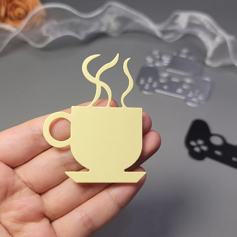 Игровая кофейная чашка металлические пресс-формы для скрапбукинга DIY альбом образовательное тиснение поздравительная открытка геймпад высечки