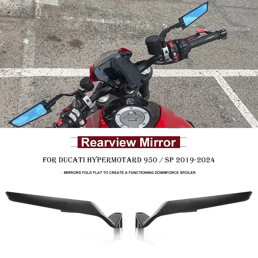 Для DUCATI Hypermotard 950 HYPERMOTARD 950 SP 2019-2024, новые мотоциклетные невидимые зеркала, регулируемые крылья, комплект зеркал заднего вида