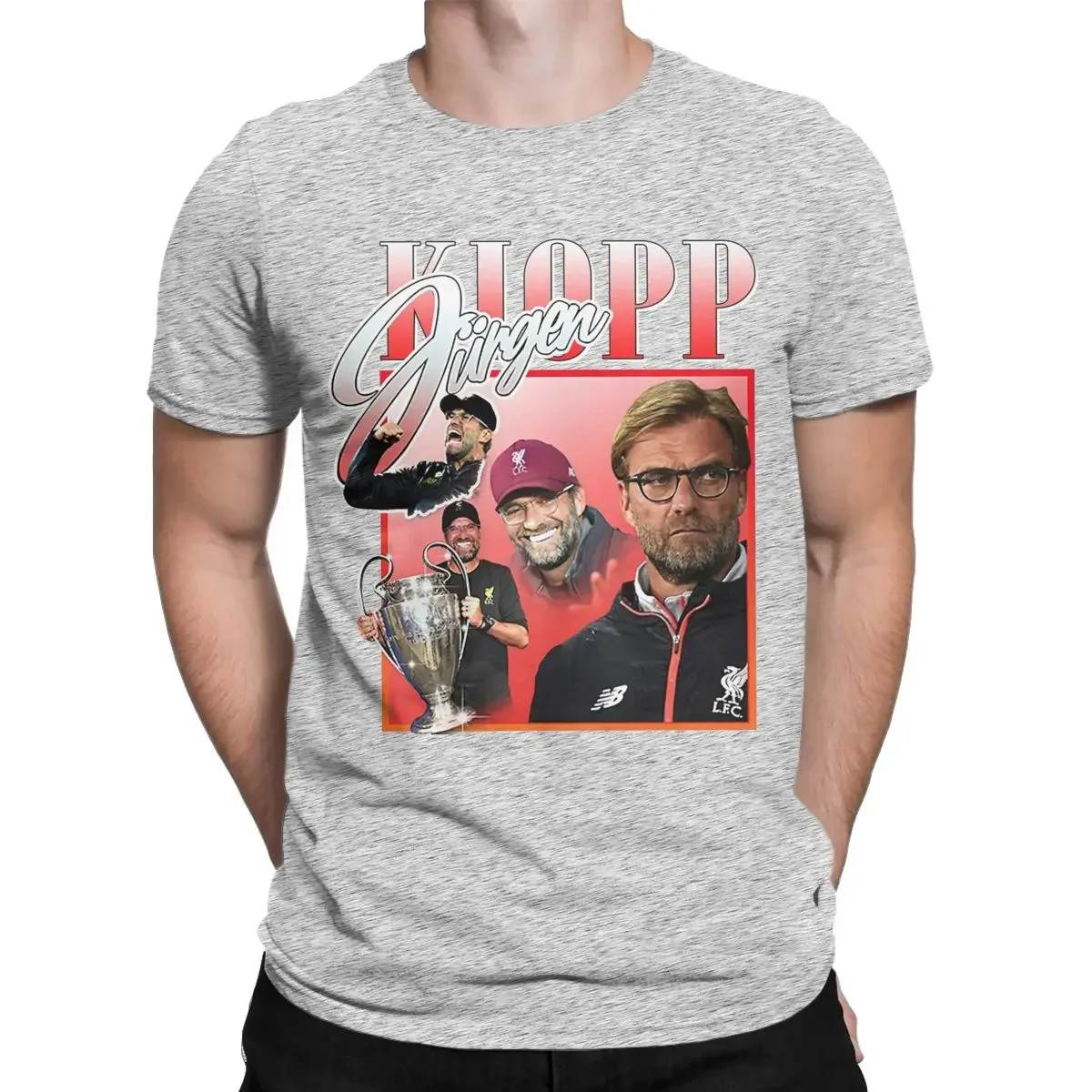 Фото Мужская футболка Jurgen Klopp, новинка, 100% хлопковая футболка с коротким рукавом, футболка с круглым вырезом, мужская одежда в стиле Харадзюку №3
