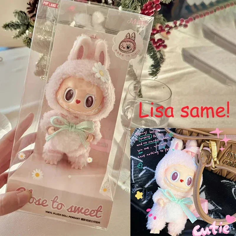 Розовый Labubu KOKO 1-я Весенняя Цветочная Милая виниловая Кукла Kawaii подвеска на рюкзак декоративная кукла парк развлечений ограниченный выпуск