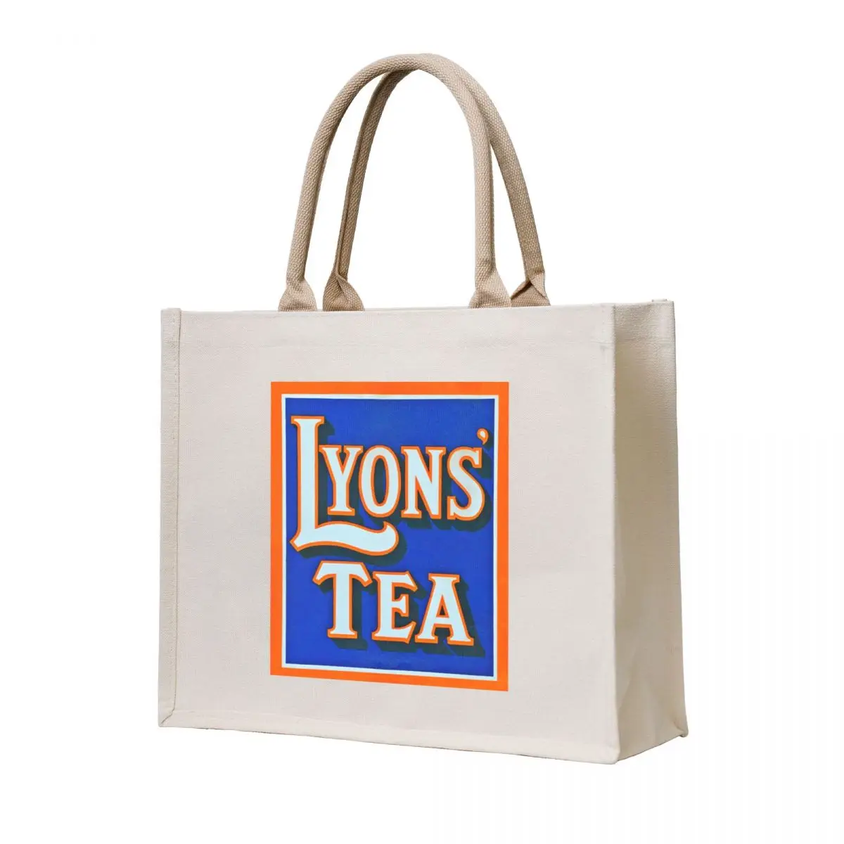 Винтажная эмалированная вывеска Lyons Tea, большая сумка, сумка на тележке для покупок, ручные сумки, тканевая сумка
