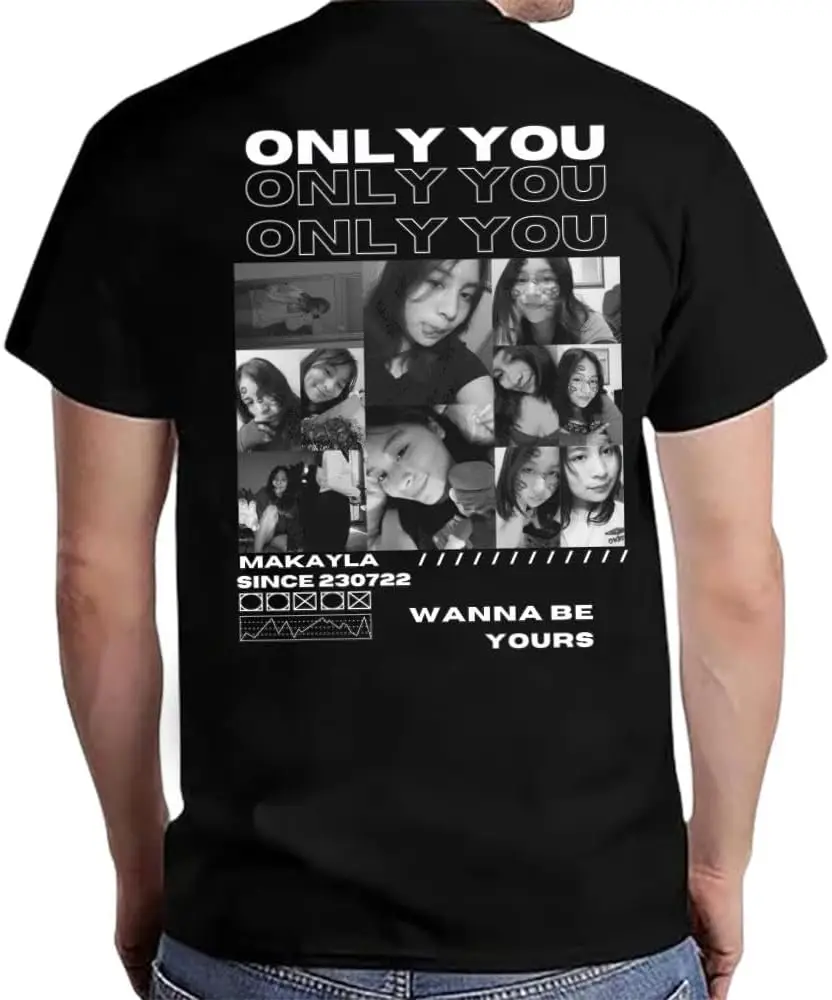 BlueOceanTees Custom Only You Rap Tee, персонализированная рубашка с коллажем семейных фотографий, рубашка с фотографиями на заказ, рубашка только для вас под заказ,