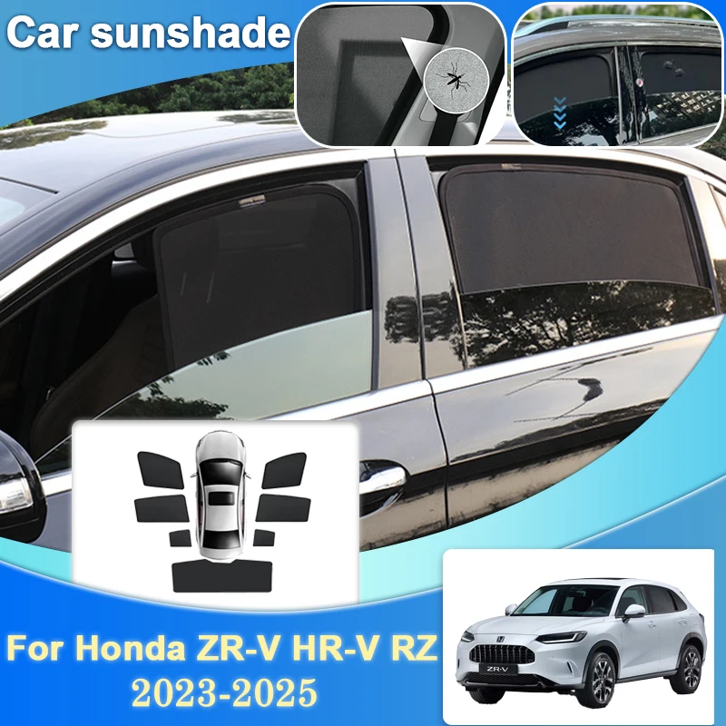 Для Honda ZR-V ZRV ZR V HR-V RZ 2023 2024 2025 автомобильная сетчатая солнцезащитная козырек теплоизоляция магнитная оконная козырек для конфиденциальности автоаксессуары