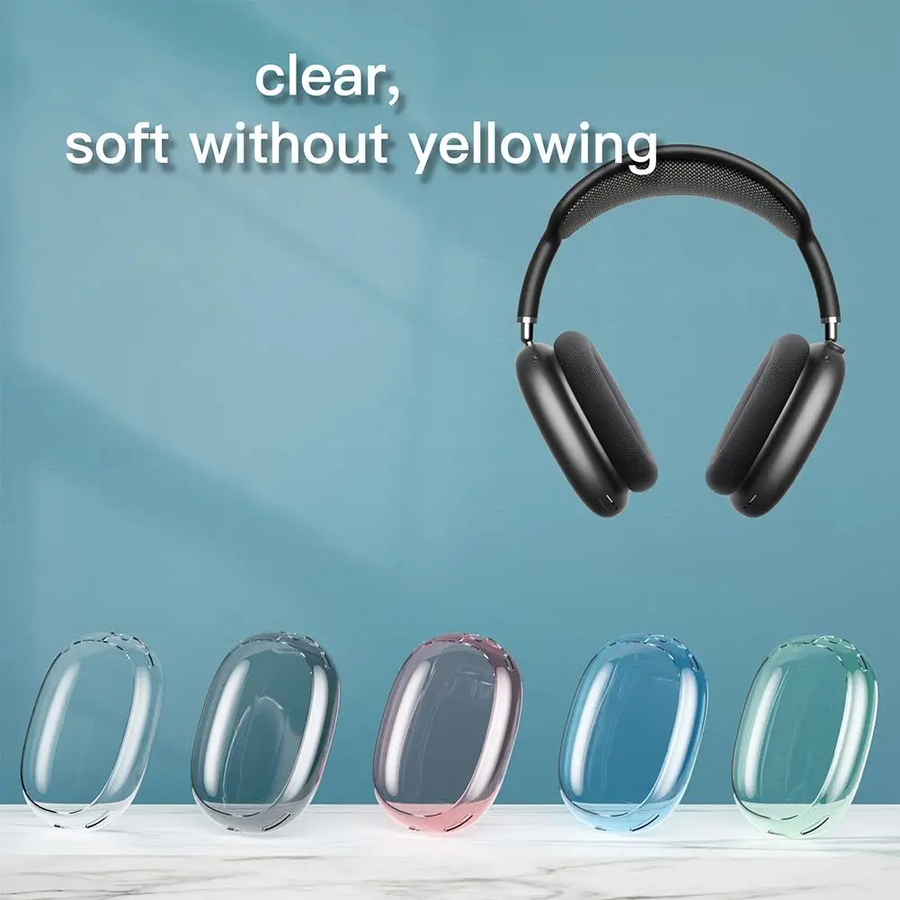 Чехол для Airpod Max, прозрачный чехол с 3D блеском, мягкий защитный чехол от царапин для Apple Air Pods Max, аксессуары для наушников B2F4
