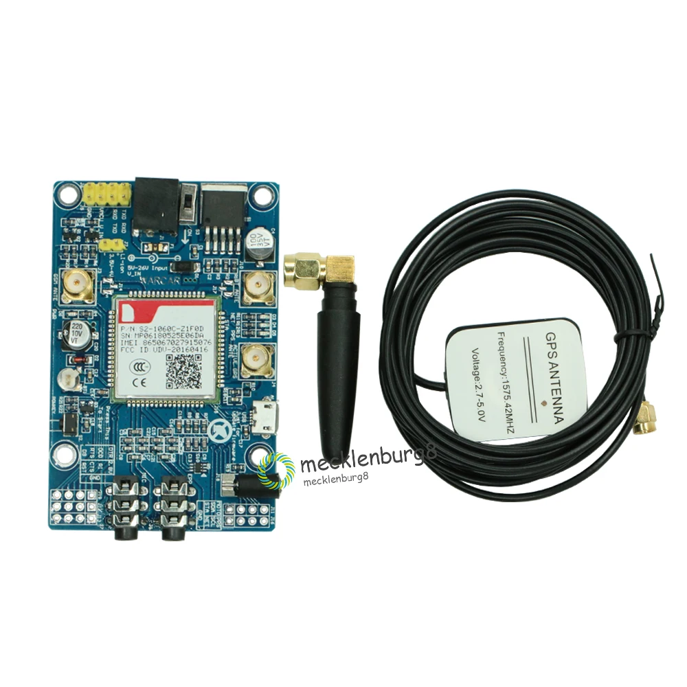 SIM808 модуль GSM GPRS GPS макетная плата SMA с GPS антенной для Arduino