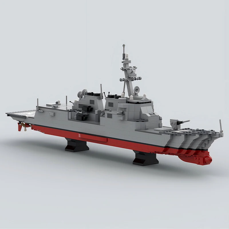 WW2 Военный крейсер ВВС Arleigh Burke Class Destroyer MOC Строительные блоки Высокотехнологичная модель военного корабля Кирпичи Игрушки для мальчиков Подарки