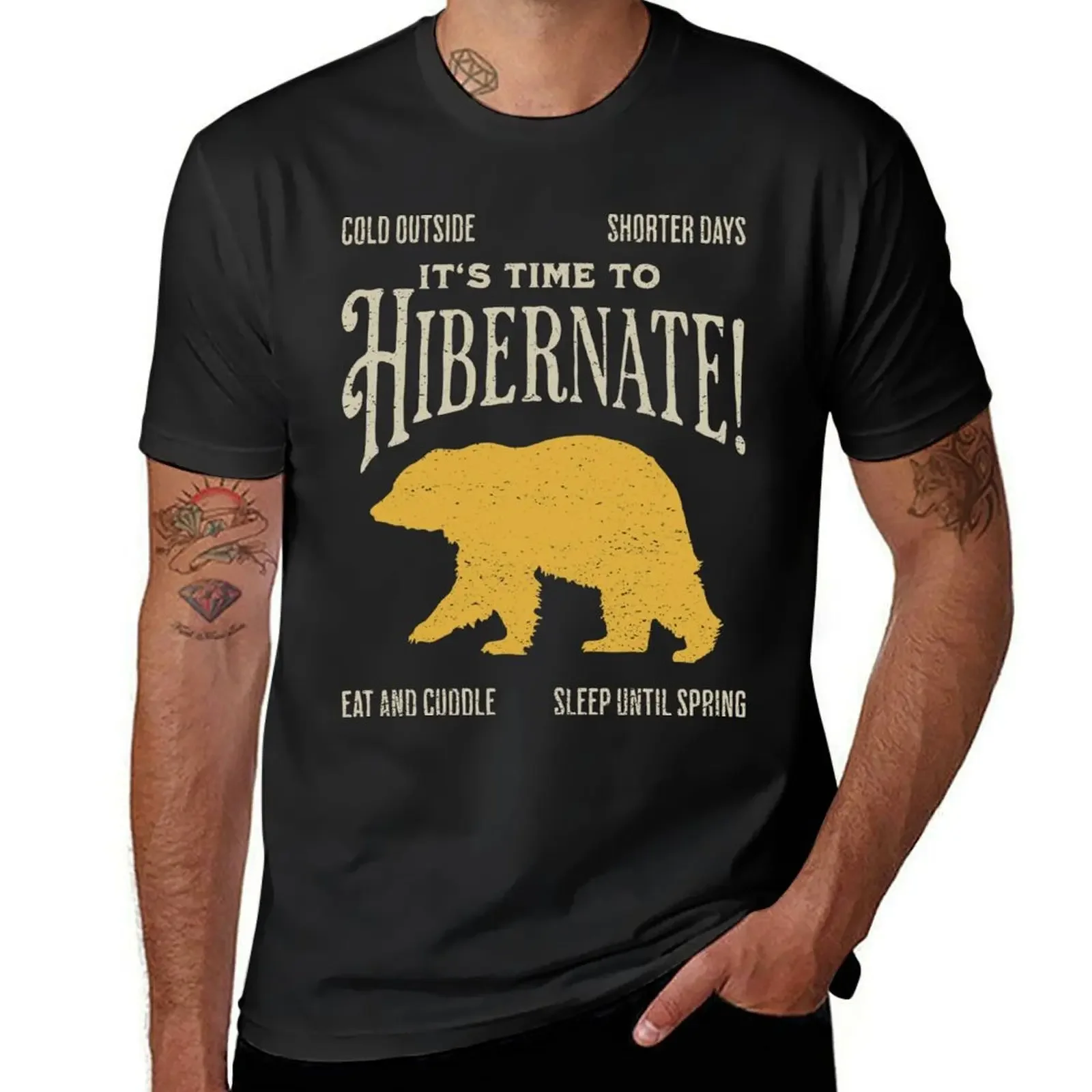Время в Hibernate! Футболка с короткими рукавами и графикой, подарки для парня, мужские футболки