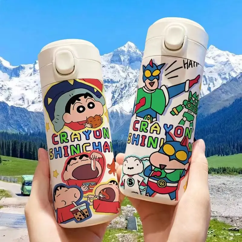 Kawaii Crayon Shin-chan термос из нержавеющей стали, вакуумная подарочная чашка, бытовая 500 мл, офисная колба для кофе, молока, бутылка для воды