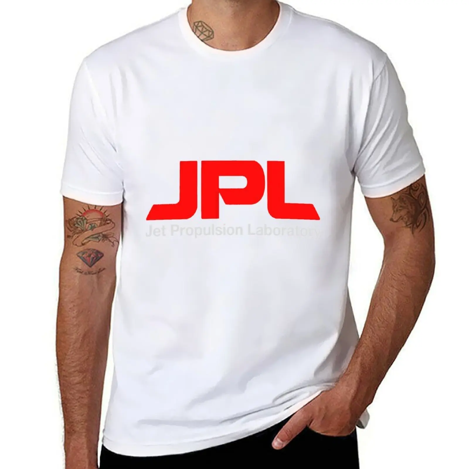 Футболка с логотипом Jet Propulsion Laboratory (JPL) для темных цветов, хлопковая футболка, мужские футболки из 100% мужчин, футболка