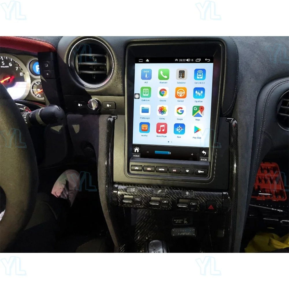 Фото LLY автомобильный радиоприемник для Nissan Skyline GTR 2011-2017 Carplay Android авто мультимедийный плеер GPS-навигация авторадио головное устройство №4