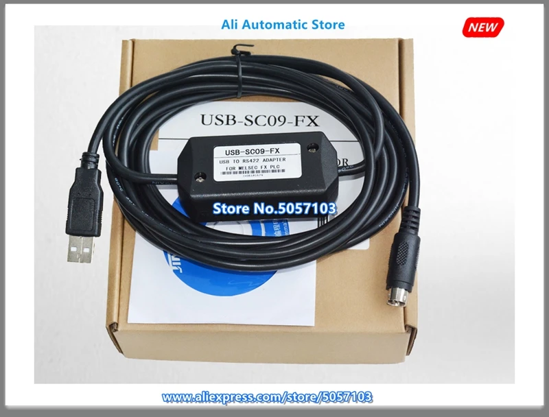 Подходит для кабеля передачи данных программирования ПЛК FX2N 1N 1S FX3U USB-SC09-FX