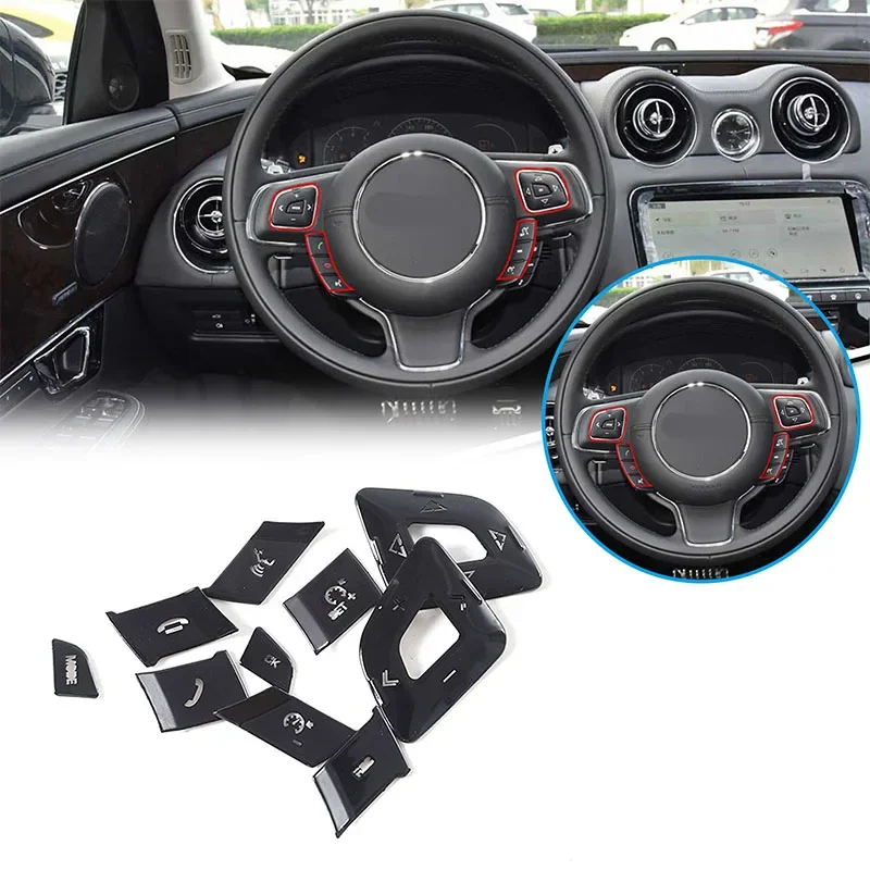 Для Jaguar XJ для Range Rover Evoque 2010-2019 наклейка на кнопку рулевого колеса из нержавеющей стали, аксессуары для защиты салона