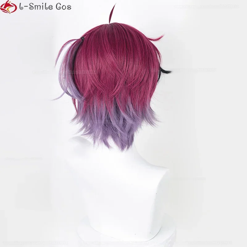 Vtuber EN7 XSOLEIL Doppio Dropscythe Косплей Парик 35 см Короткие парики Doppio Термостойкие волосы Мужчины Nijisanjien Парики для вечеринок + шапочка для парика (art.: 3920cd0a01c59) - 3920cd0a01c59