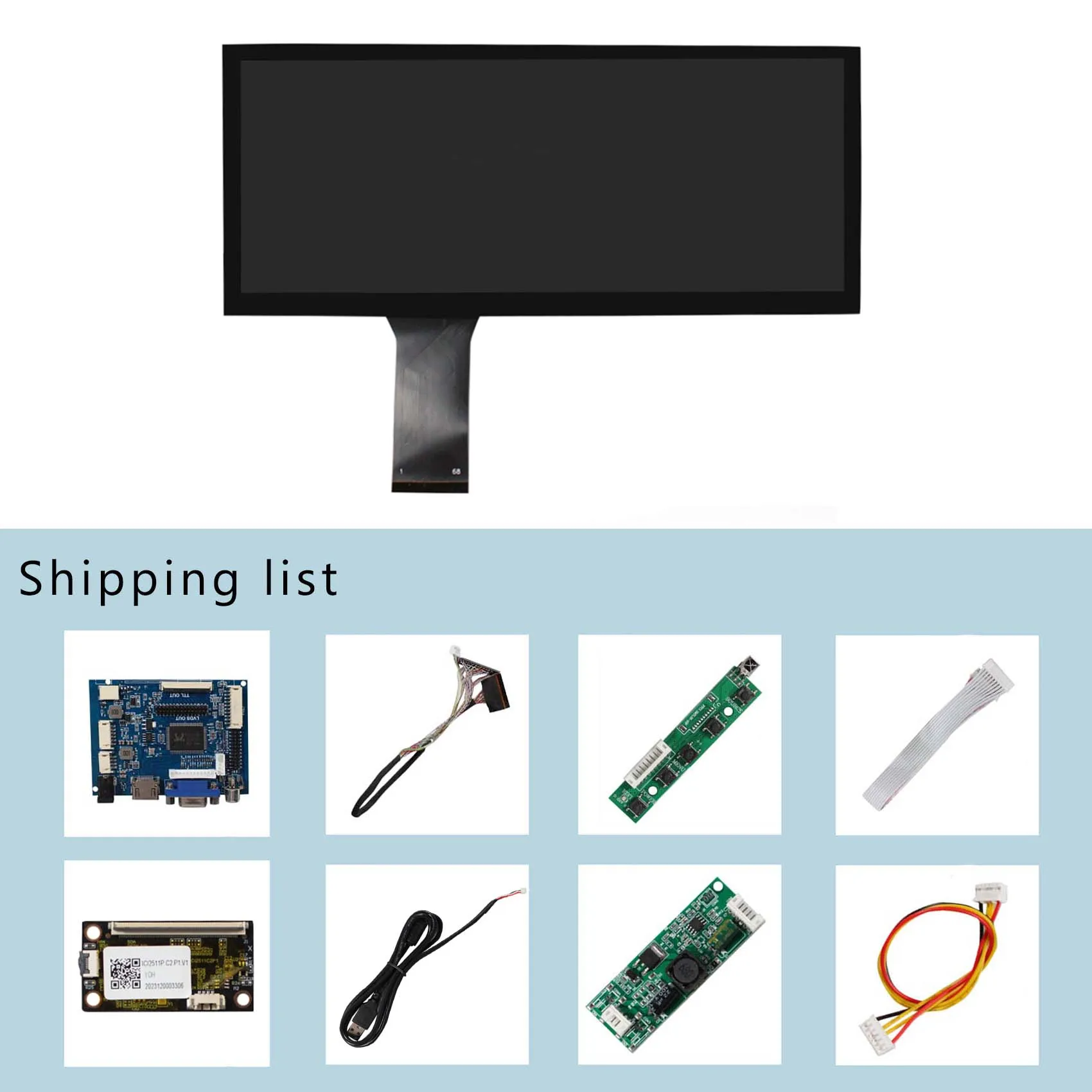 Фото Панель контроллера LCD HD MI VGA AV, 12,3 дюйма, VS123IA-01D 1920x72 0 IPS, ЖК-панель №5