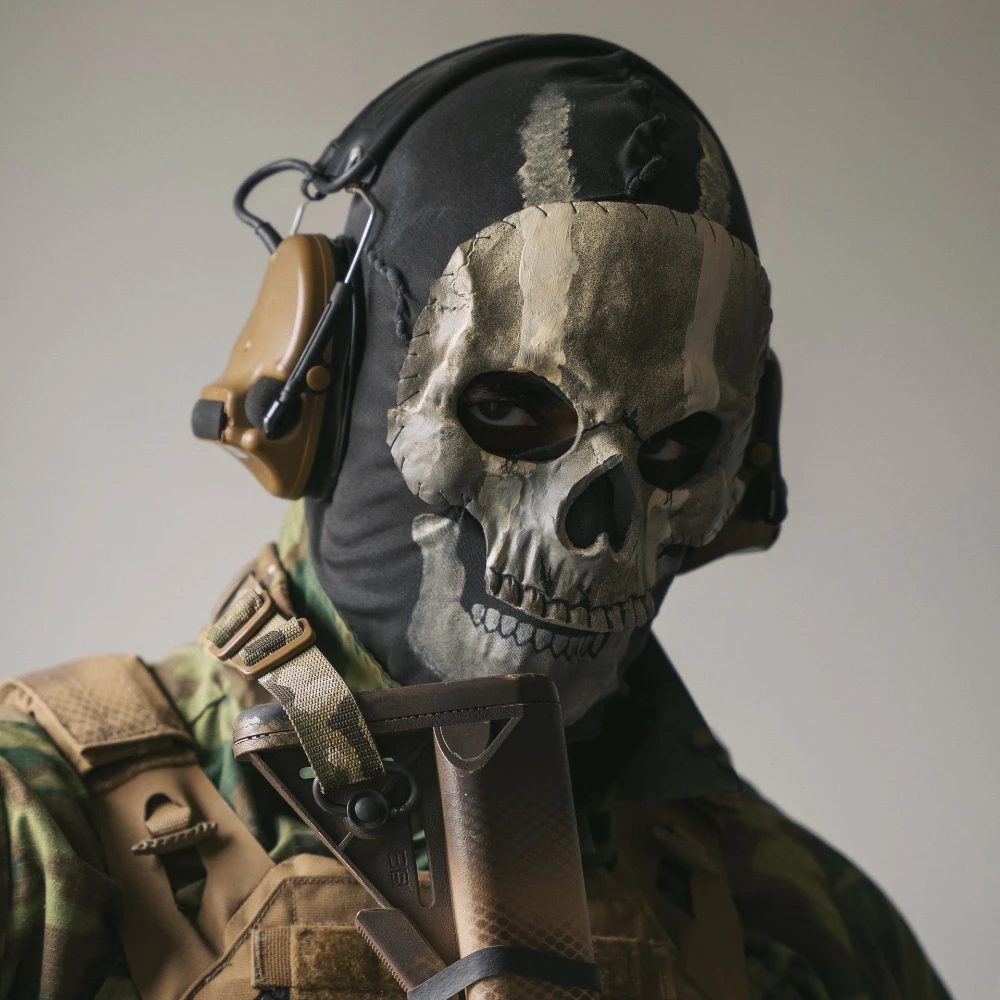 Игра Call of Duty MW2 унисекс, ужас, призрак, череп, маска для косплея, призрак, искусственный шлем для представлений на Хэллоуин