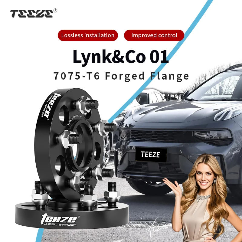 Teeze 2/4 шт. 5x108 CB 63,4 M14 x 1,5 ступица центральная черная кованая прокладка для колеса для Lynk & Co 01, фланцевая пластина 15/20/25/30/35 мм