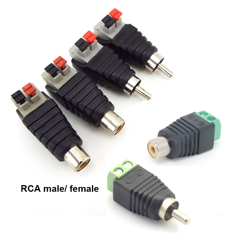 Аудиоразъем RCA «папа» «мама», разъем для колонки, провод A/V, кабель для RCA «папа», RCA «мама», пресс для кабеля