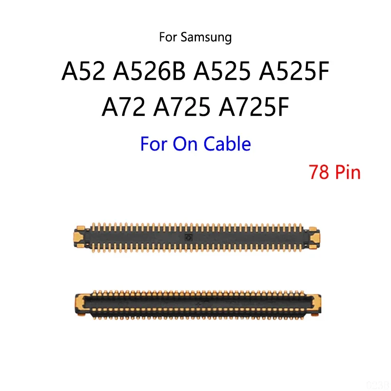 20 шт./лот для Samsung A52 A525 A525F A526 A526B A72 A725 A725F ЖК-экран FPC разъем порт на материнской плате/гибкий кабель