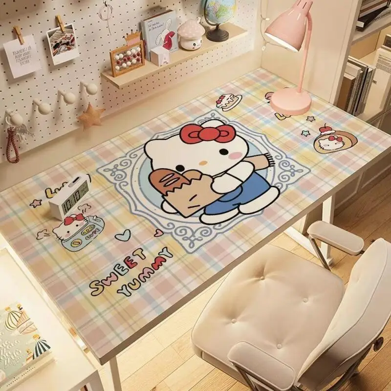 Sanrio ПВХ скатерть Hello Kitty обеденный стол спальня общежитие украшение стола для макияжа Kawaii мультфильм водостойкая клубника