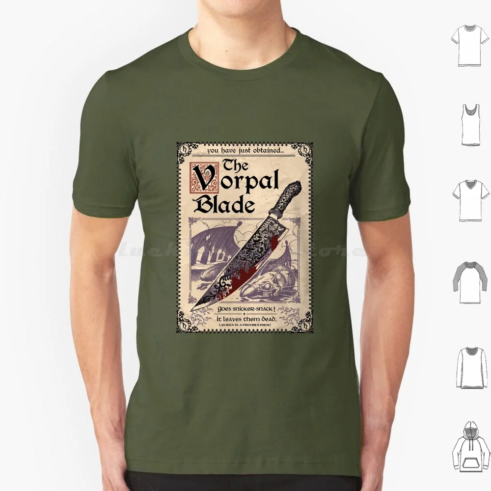 Мужская и женская футболка из хлопка с принтом «The Vorpal Blade» («Алиса безумия возвращает»)