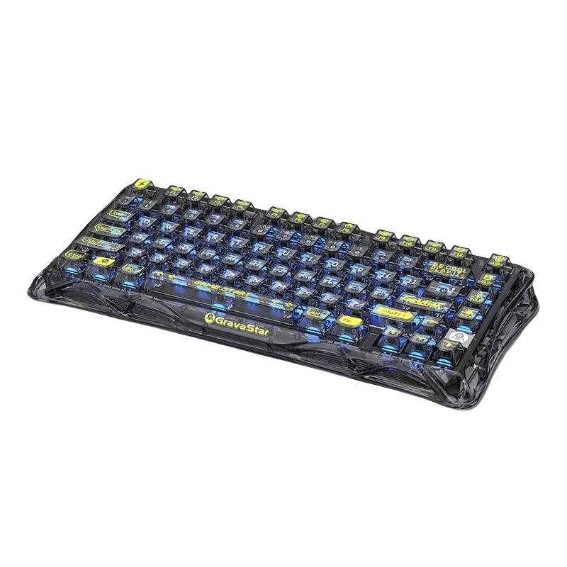 Фото Индивидуальная игровая механическая клавиатура 75k1pro для киберспорта, 79 клавиш, тема киберпанка, клавиатура из алюминиевого сплава, планшет, ноутбук, офисные игры №5
