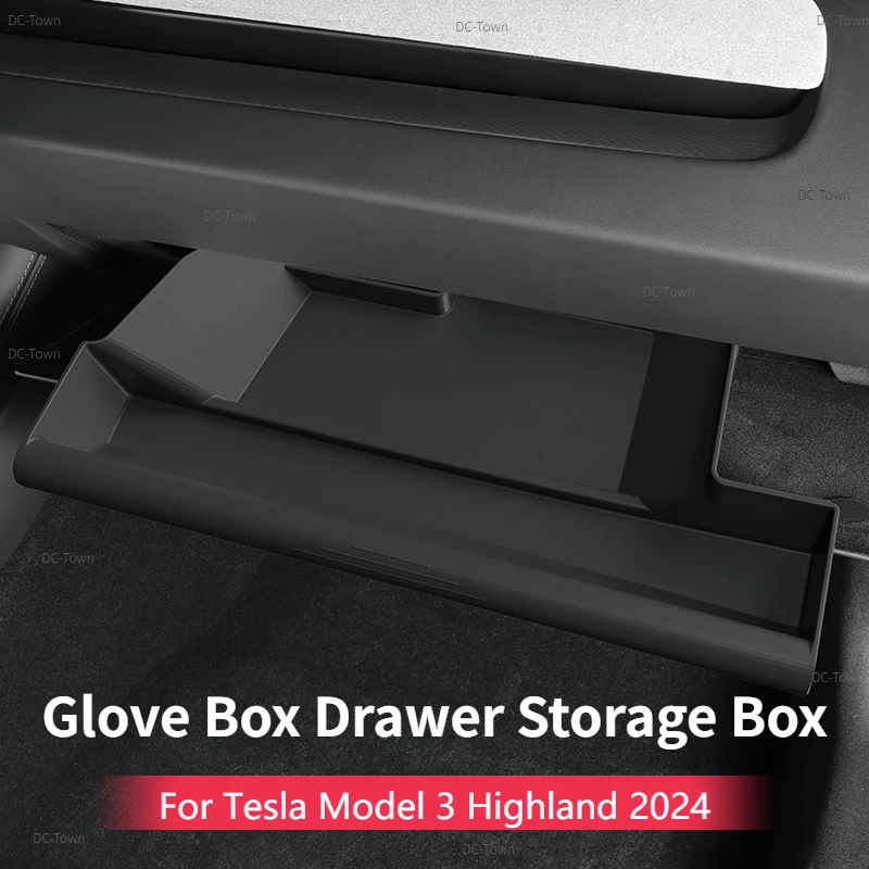 Ящик для хранения перчаток Tesla Model 3 Highland 2024 TPE Glovebox ящик для хранения Органайзер разделитель LHD автомобильные аксессуары