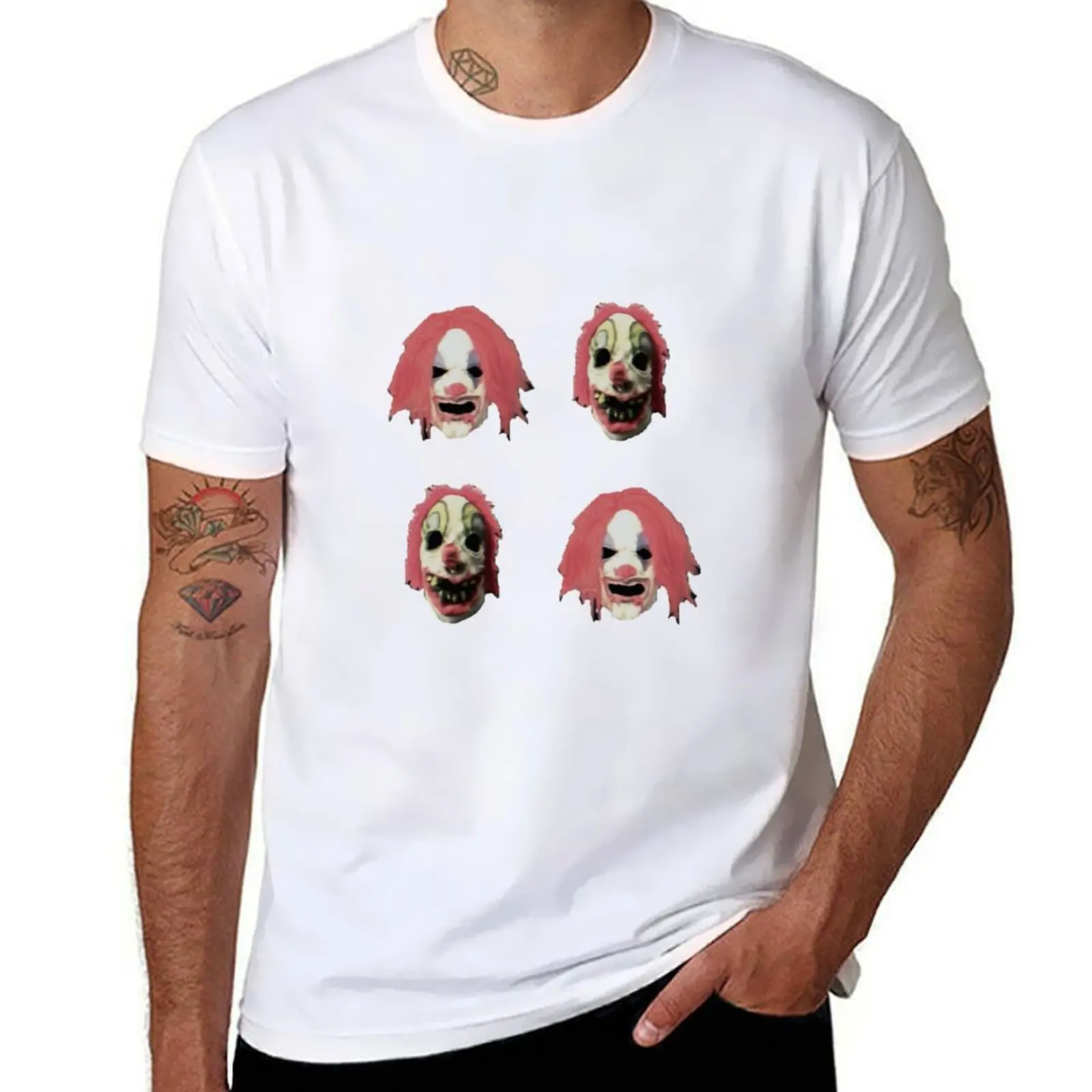 Футболка Clown Core Band, хлопковая футболка, мужская футболка, хлопковая футболка из 100% хлопка