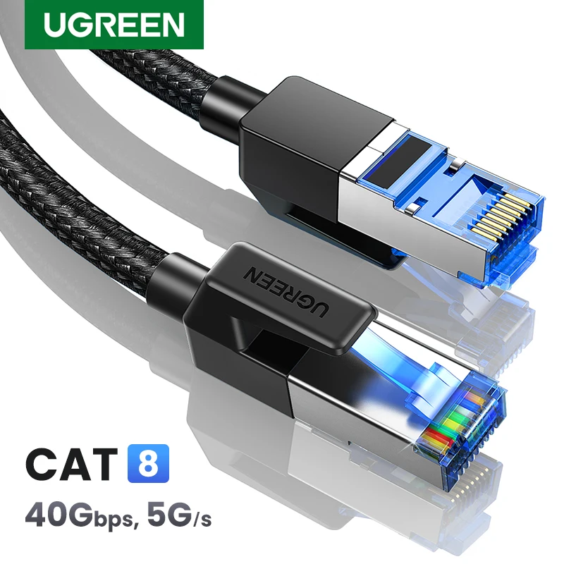 Ethernet-кабель UGREEN CAT8, 40 Гбит/с, 2000 МГц