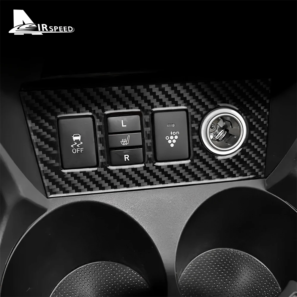 Фото Настоящая мягкая наклейка из углеродного волокна для Toyota RAV4 2006, 2007, 2008, 2009, 2010, 2011, 2012, LHD RHD, накладка на панель прикуривателя автомобиля №3