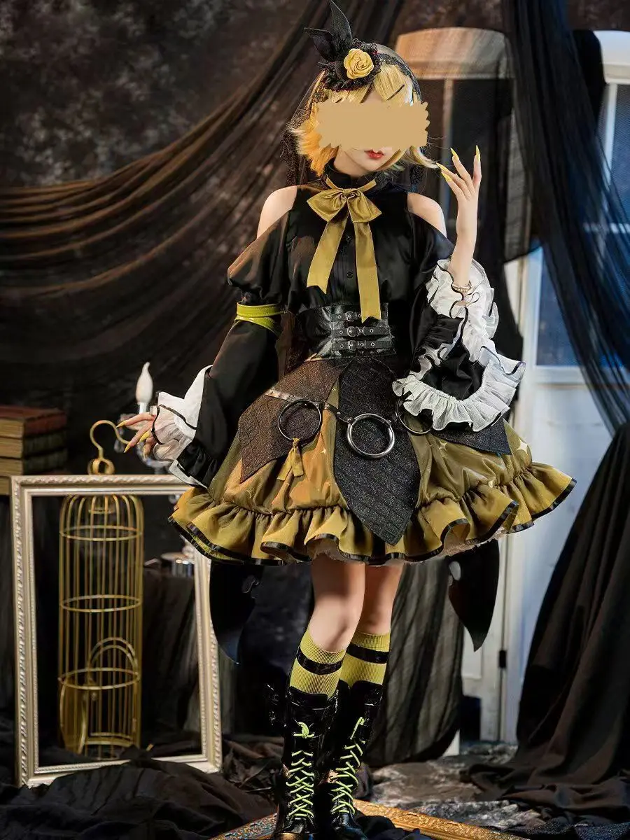 Косплей Kagaminee Rinn x Rascal Collab Witchh Gothicc, карнавальный костюм на Хэллоуин, горячая распродажа