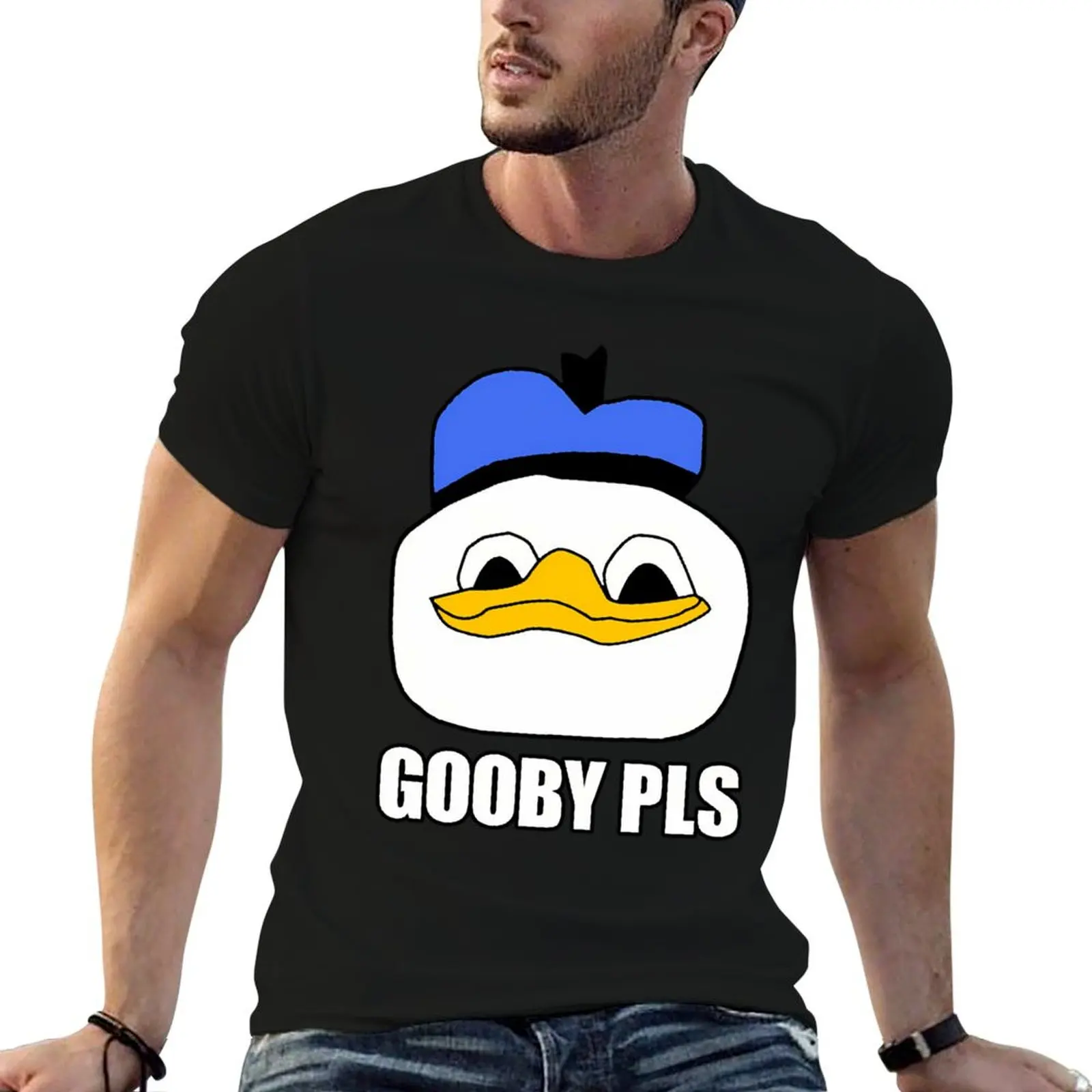 Футболка Dolan Duck Meme Gooby Pls, мешковатые рубашки, футболка с рисунком, уличная одежда, мужская футболка с короткими рукавами в стиле аниме