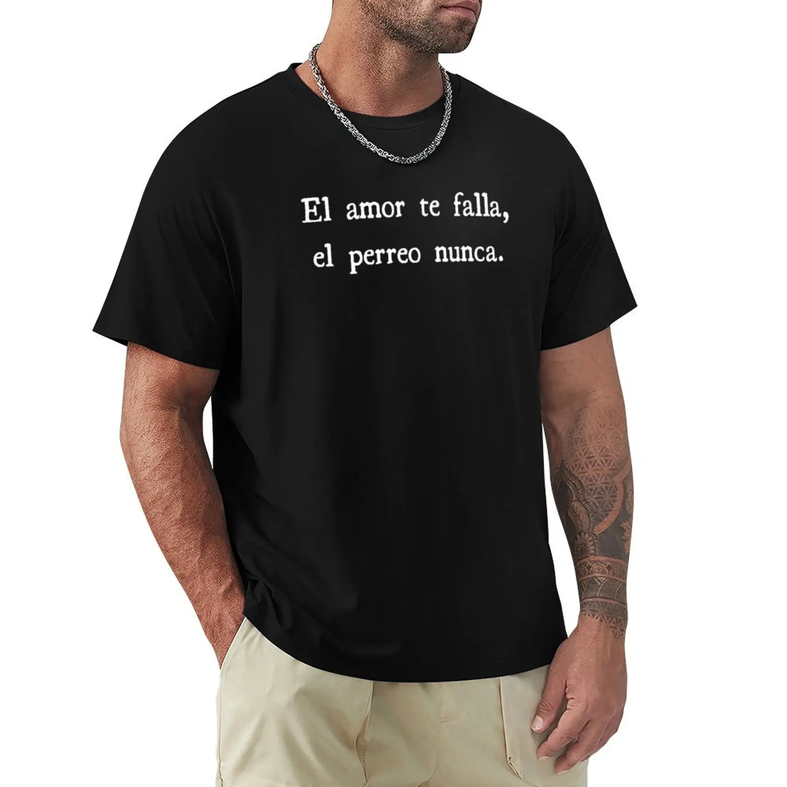 El amor te falla el perreo nunca. Футболка с принтом животных для мальчиков, новое издание, искусственная Милая одежда, мужские футболки