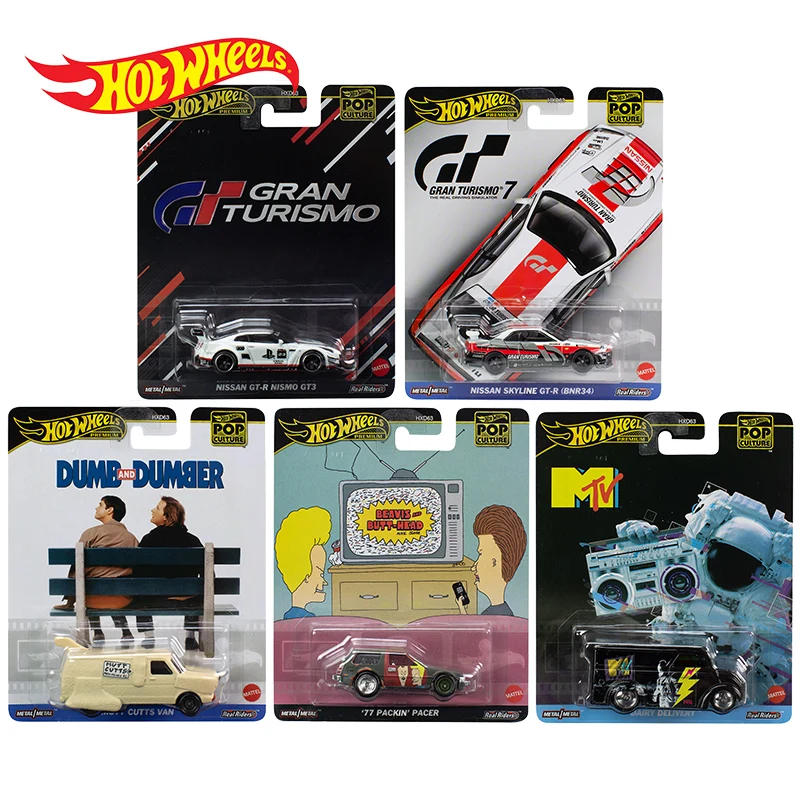 Оригинальная коллекция Mattel Hot Wheels Pop Culture HXD63-C Car and дамбер GTR 34 коллекционные модели 1:64 металлические игрушки